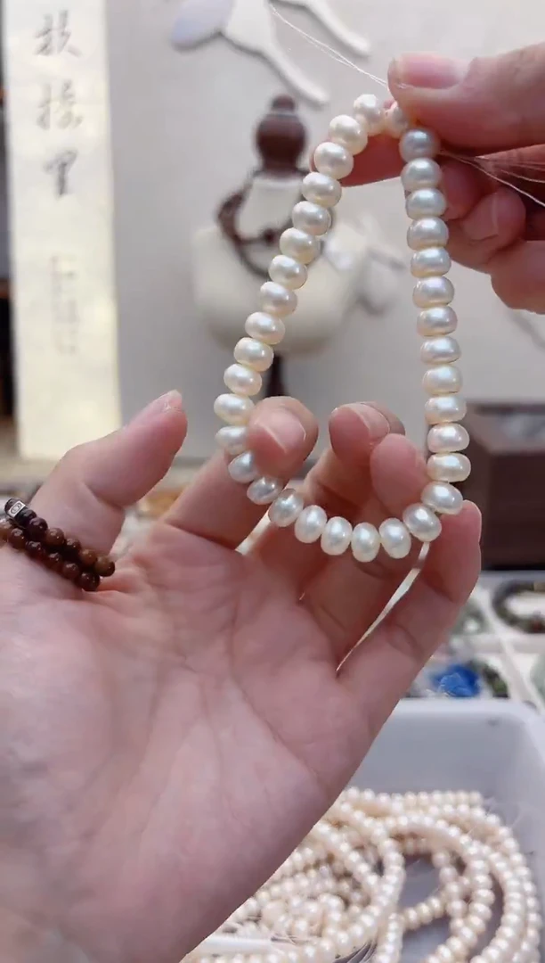 未镶嵌手链淡水珍珠N168珍珠盘珠单圈