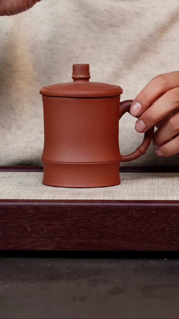 茶杯紫砂一段竹节老杯