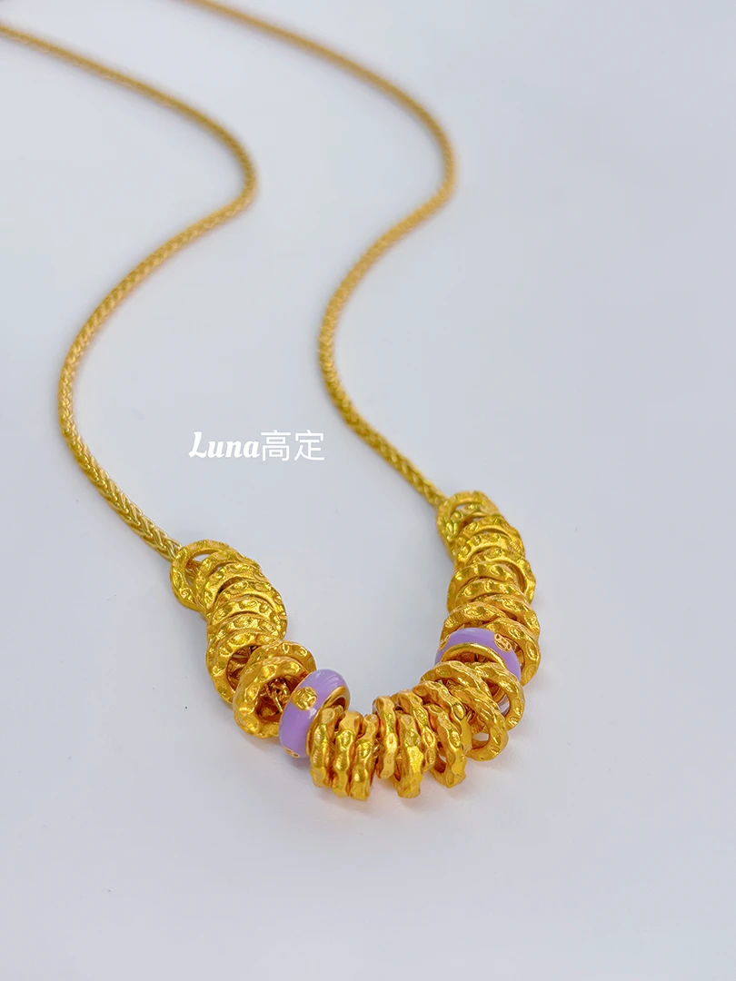 铜合金项链 Luna定制0478古法国潮风精工盘缠时尚项链