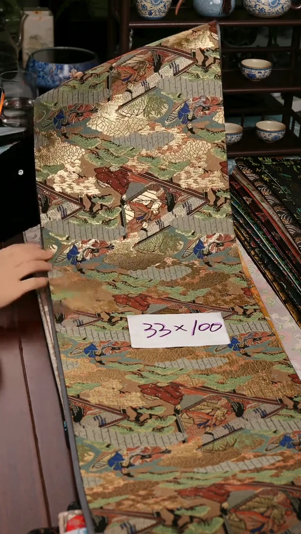 【西阵织梦浮桥单面】中国风干泡织锦茶席33*100