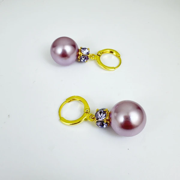 铜合金合成锆石耳饰 「贵气女王」高级感网红气质时尚轻奢百搭耳环