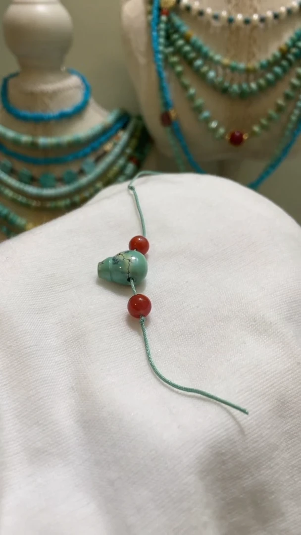 未镶嵌南红玛瑙珠宝奇石对孔7.2mm