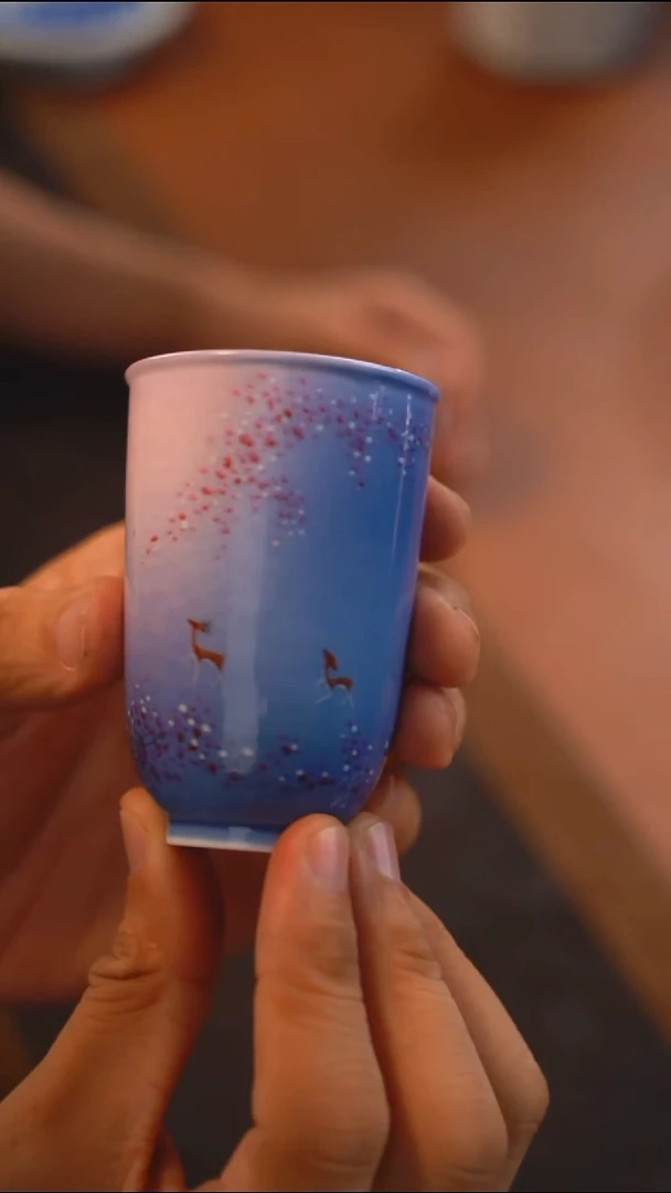 【中秋献礼】粉紫飞天闻香杯