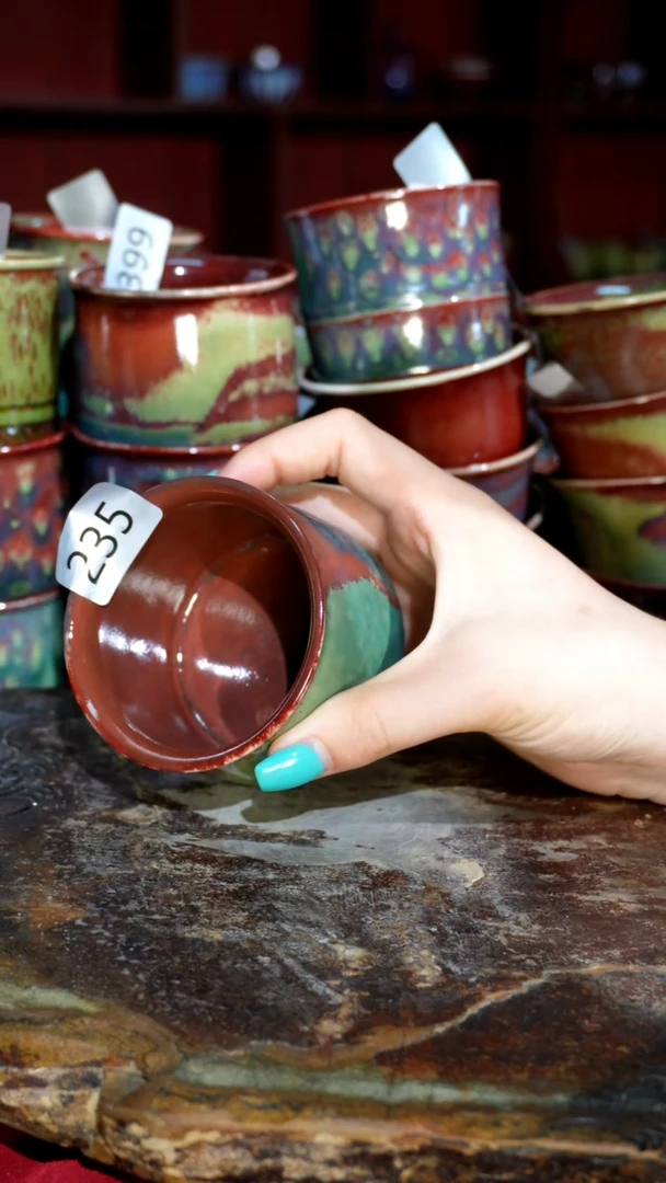 摆件精品窑变钧瓷茶器