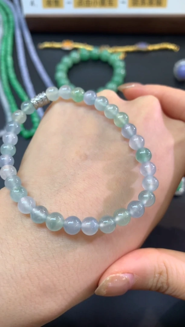 未镶嵌手串翡翠手串|6000+300