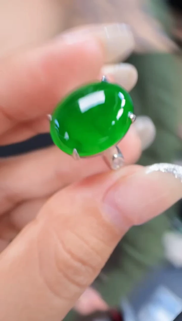 未镶嵌定制翡翠翡翠戒指90