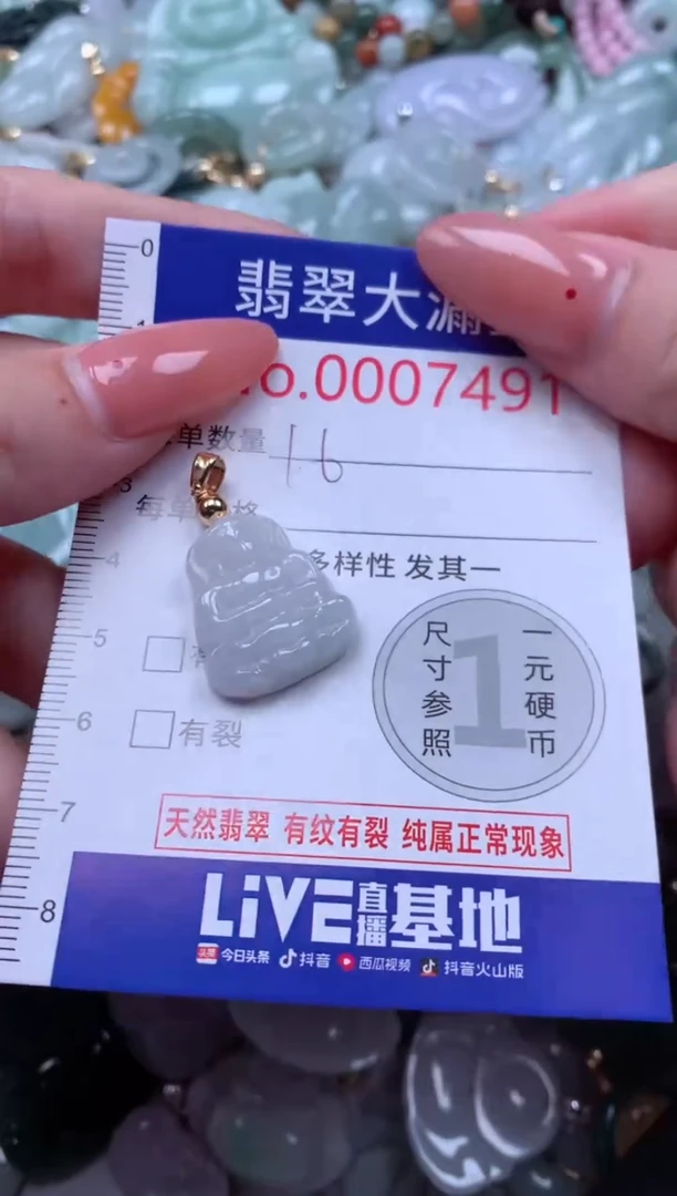 翡翠未镶嵌吊坠(不含链)7491