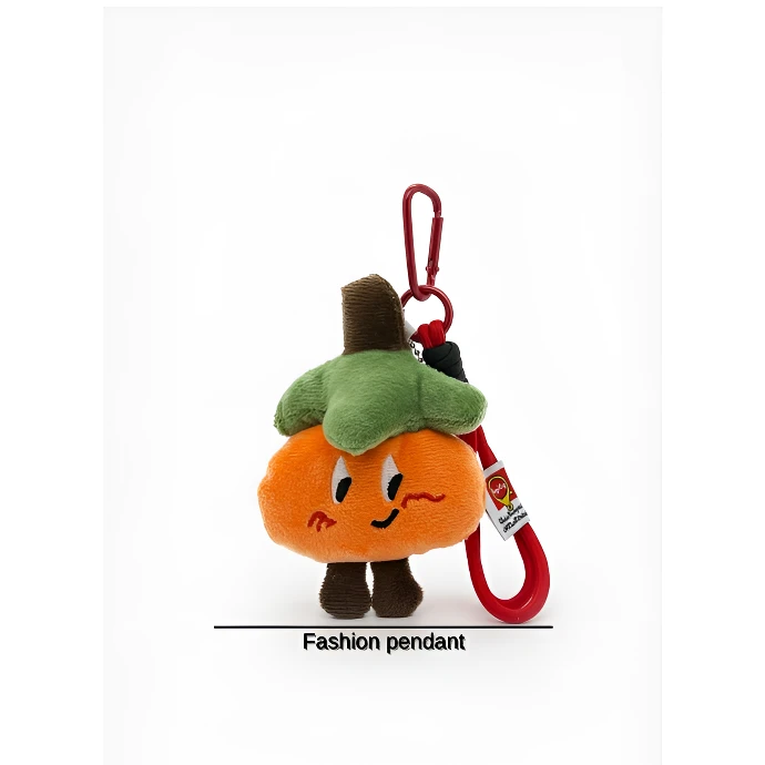 事事如意搞怪柿子毛绒公仔包包挂件情侣钥匙扣链丑萌书包背包挂饰