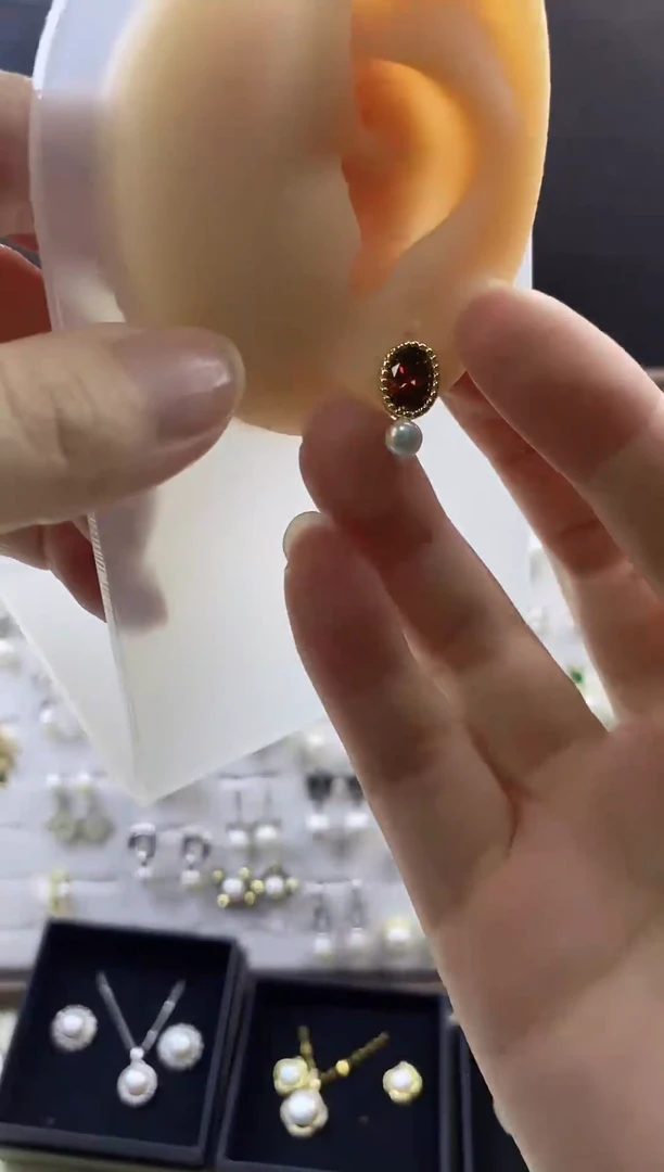 合金耳饰淡水珍珠182