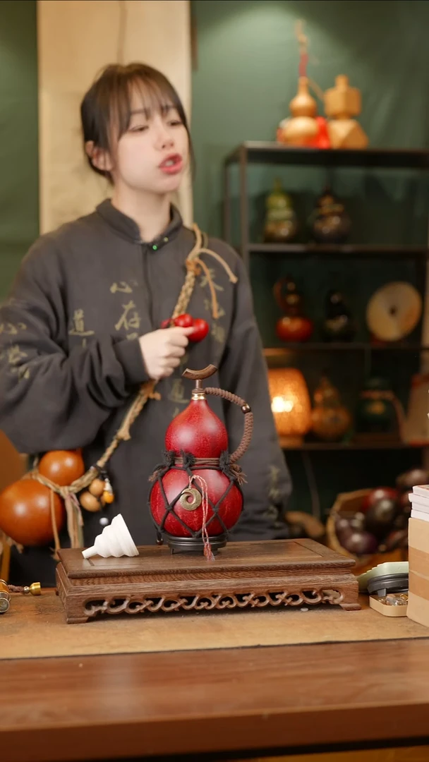 160号精品天然大漆酒葫芦一物一拍~