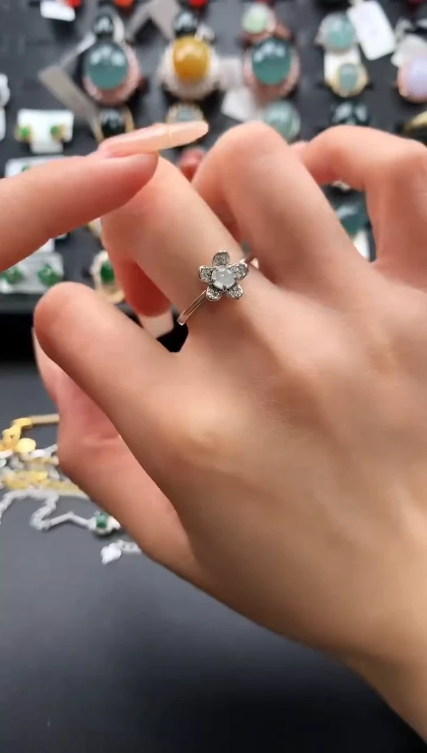 【闪购商品】翡翠戒指银S925镶嵌图675764