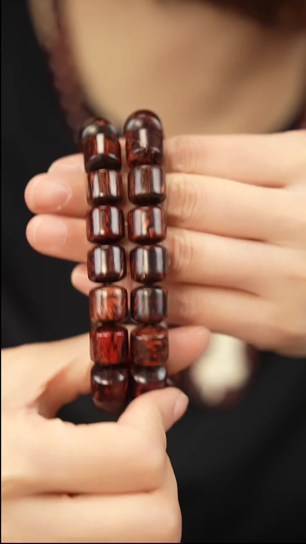 降真香手串/手链红降1.2桶珠瑕疵-399多样性随机发一串