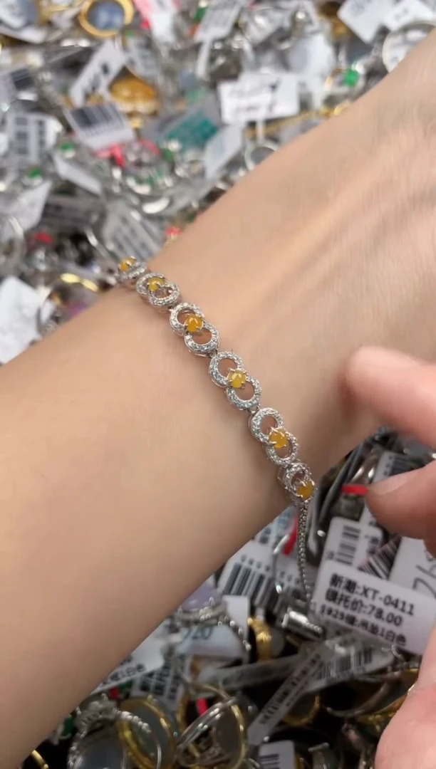 银S925镶嵌戒指翡翠555            7