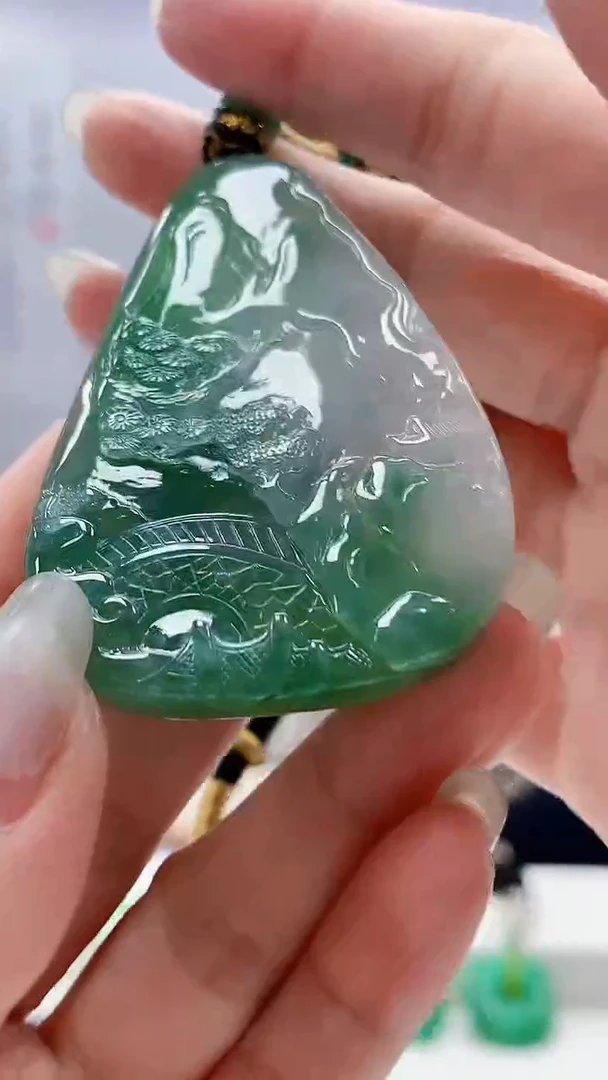 定制翡翠未镶嵌贪*蛇4898lr- 毛货挂件
