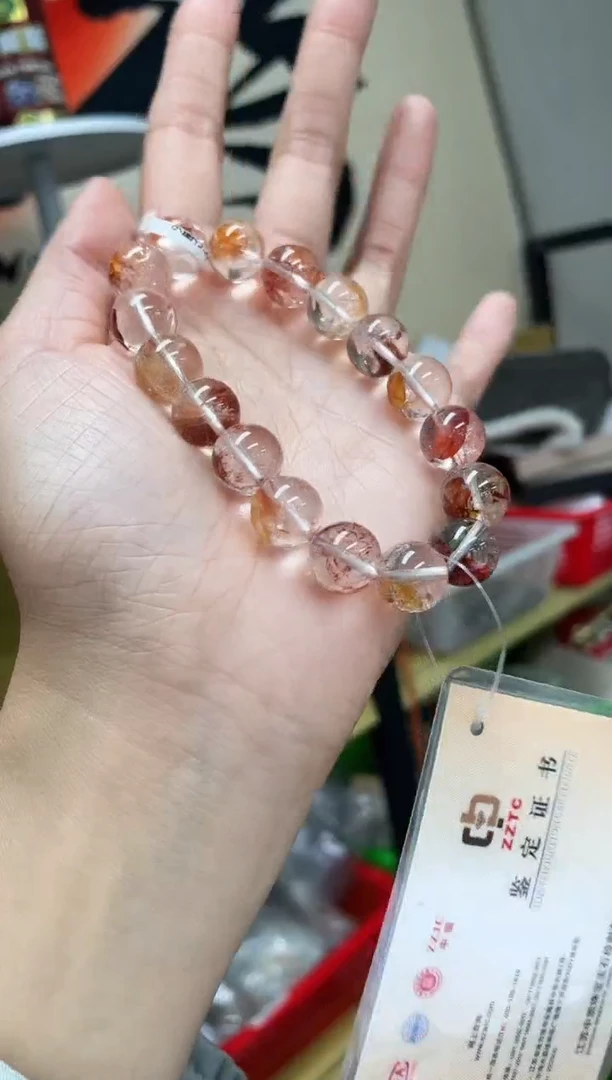 未镶嵌手链水晶12±/x-414【锦鲤胶花