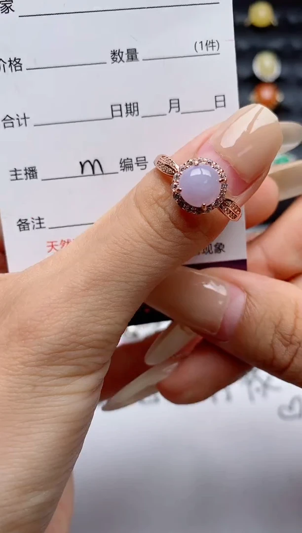 翡翠戒指银S925镶嵌.