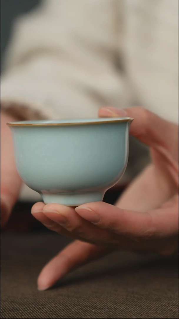压手杯 带底款 单只 亮面