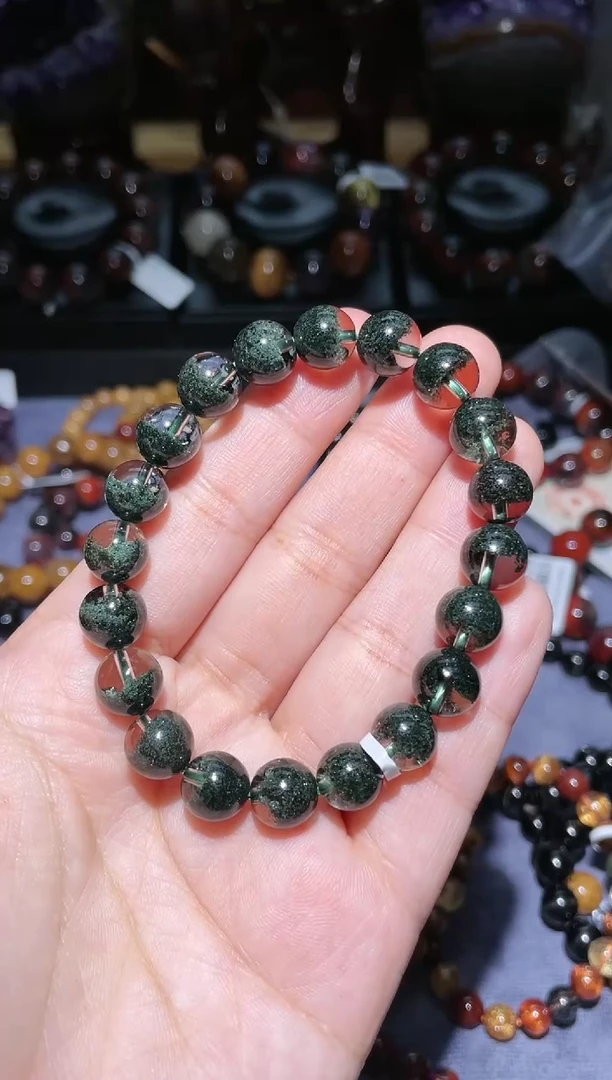 【闪购商品】水晶手链未镶嵌绿幽灵9mm-20