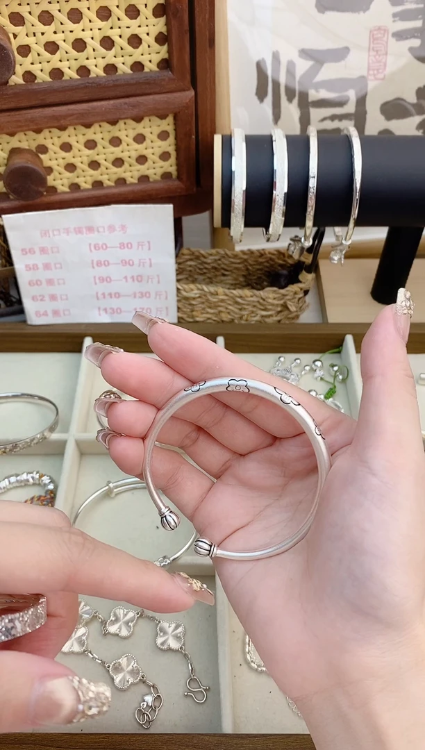 珐琅足银南瓜开口款手镯