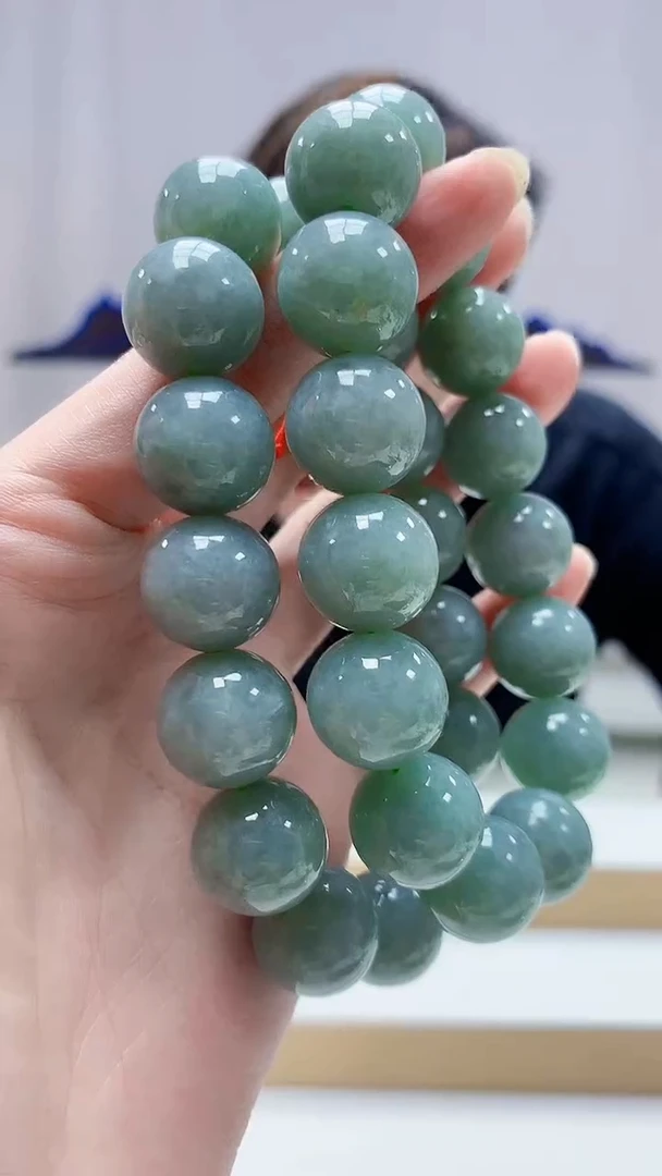 未镶嵌定制翡翠4868zm-毛货两条手串42