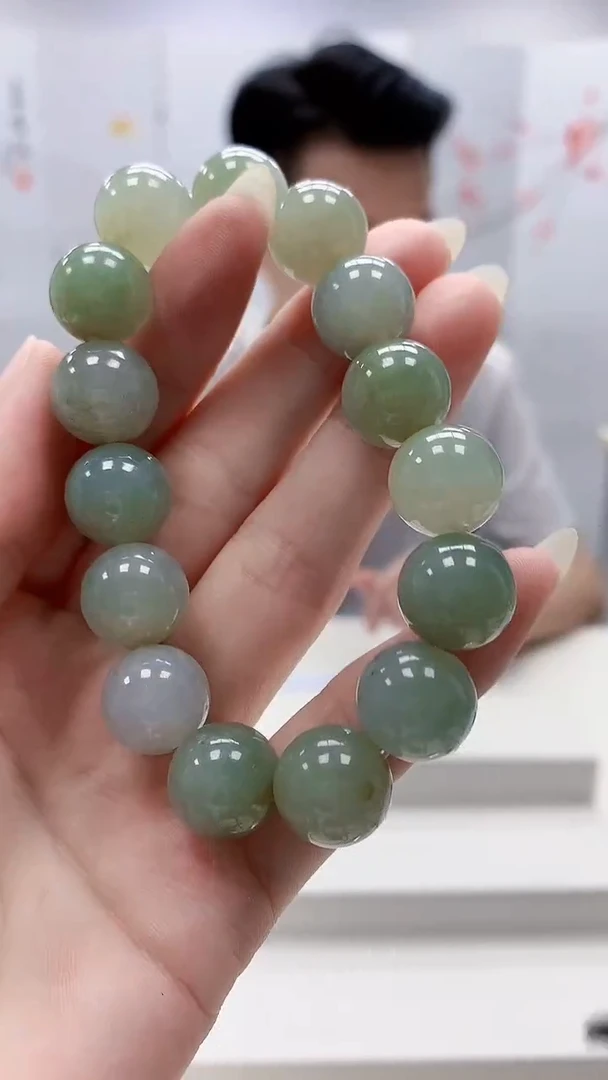 未镶嵌定制翡翠5123ry-毛货手串39