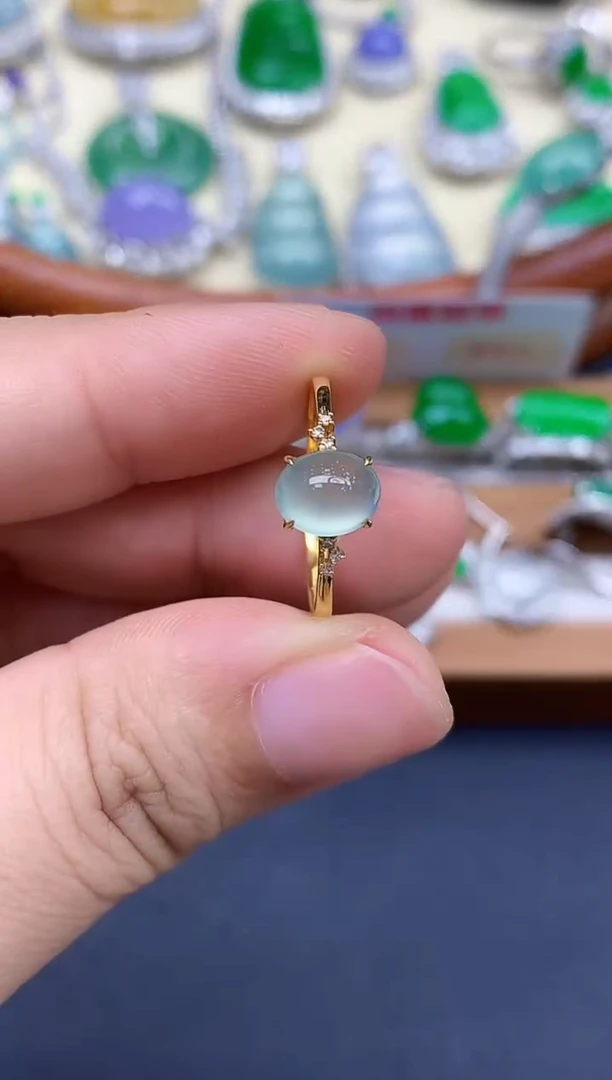 颈饰18K金镶嵌翡翠441-中国好珍宝