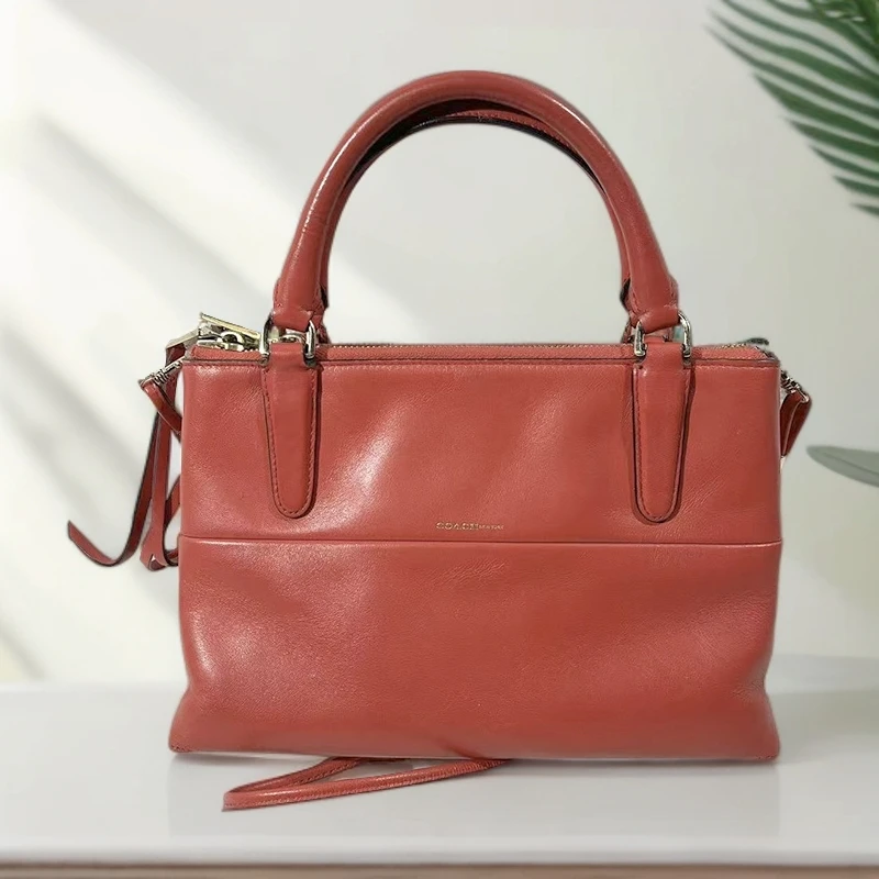 95新 COACH/蔻驰 红色手提单肩斜挎包G24019894尺寸25.5*18