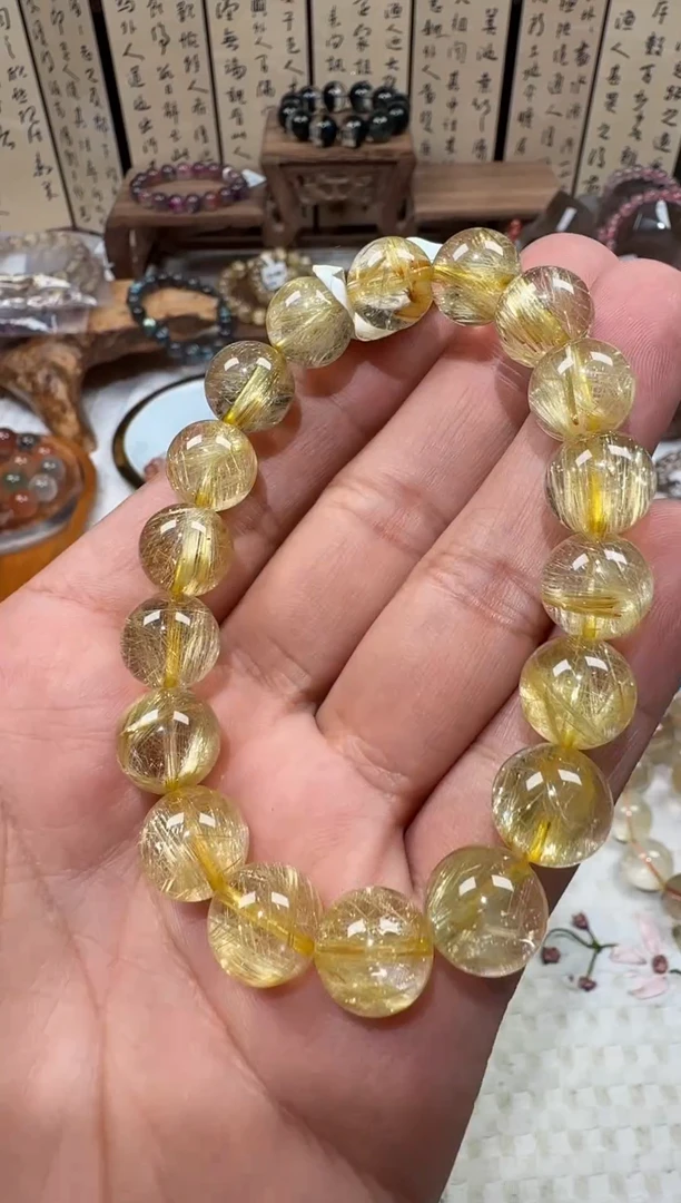未镶嵌手串水晶花*SJ-151金发晶
