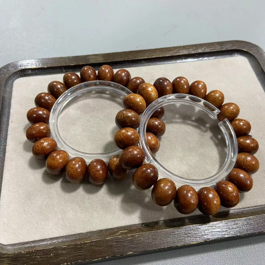 B835虎斑花梨木算盘珠卡1.5单圈手串