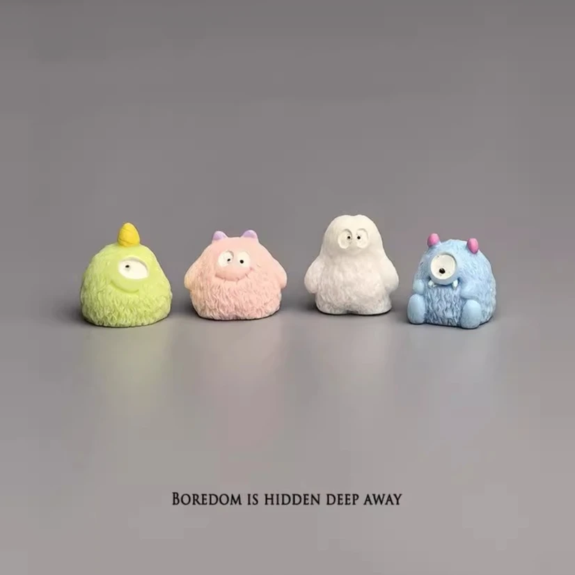 日式治愈系独角兽微景观装饰品电脑桌面工位可爱卡通办公桌小摆件