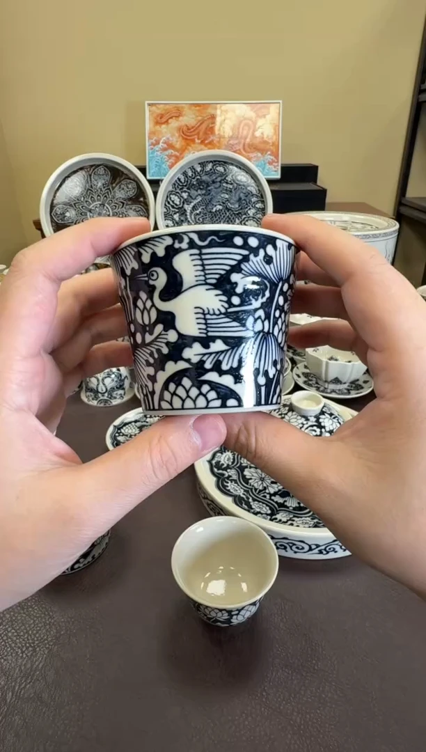二号釉一路连科冰桶杯
