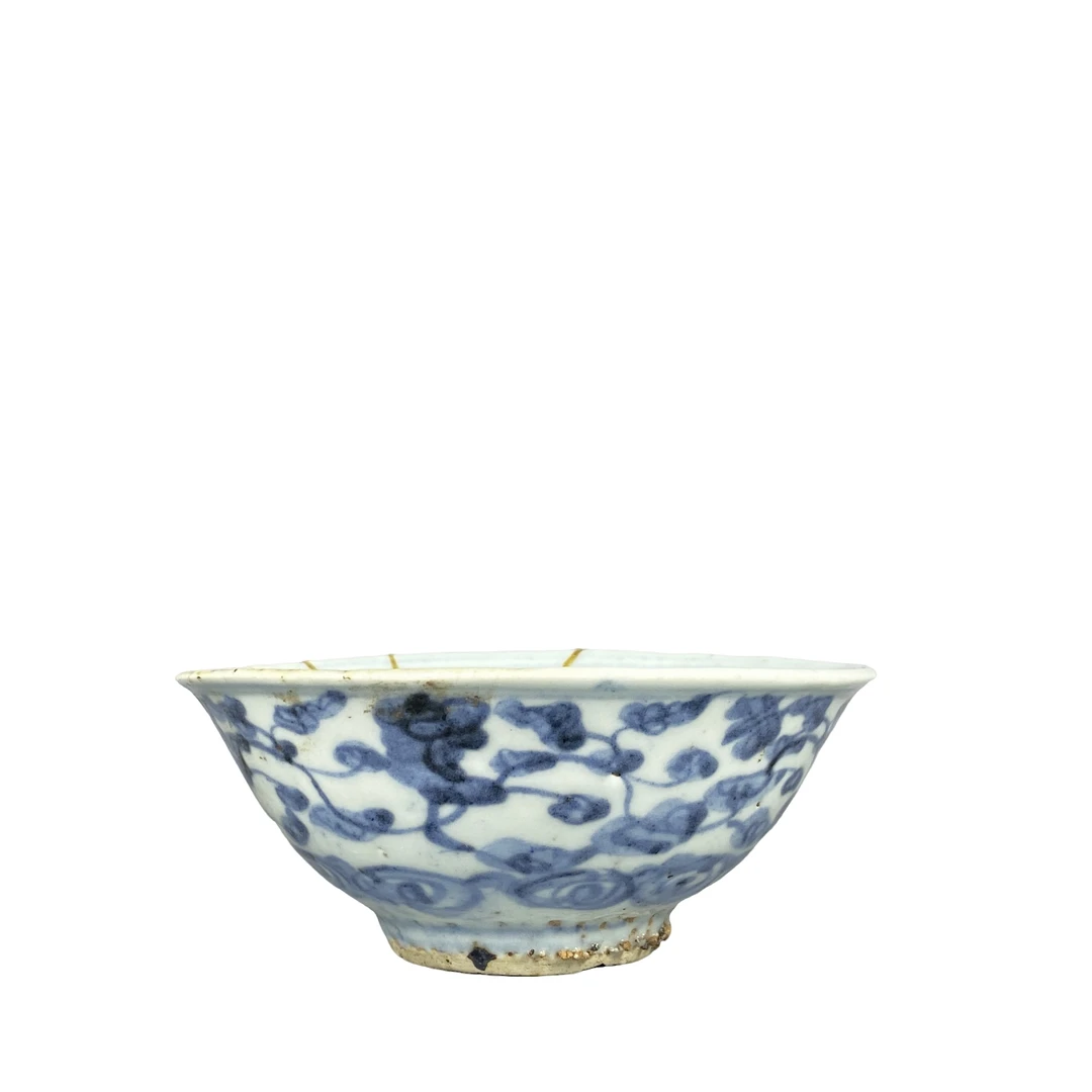 【022011121】明代 青花花卉碗（瓷器一）