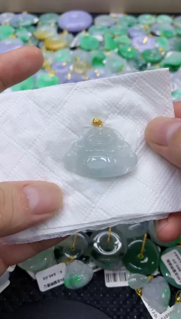 颈饰未镶嵌翡翠天然缅甸翡翠A货