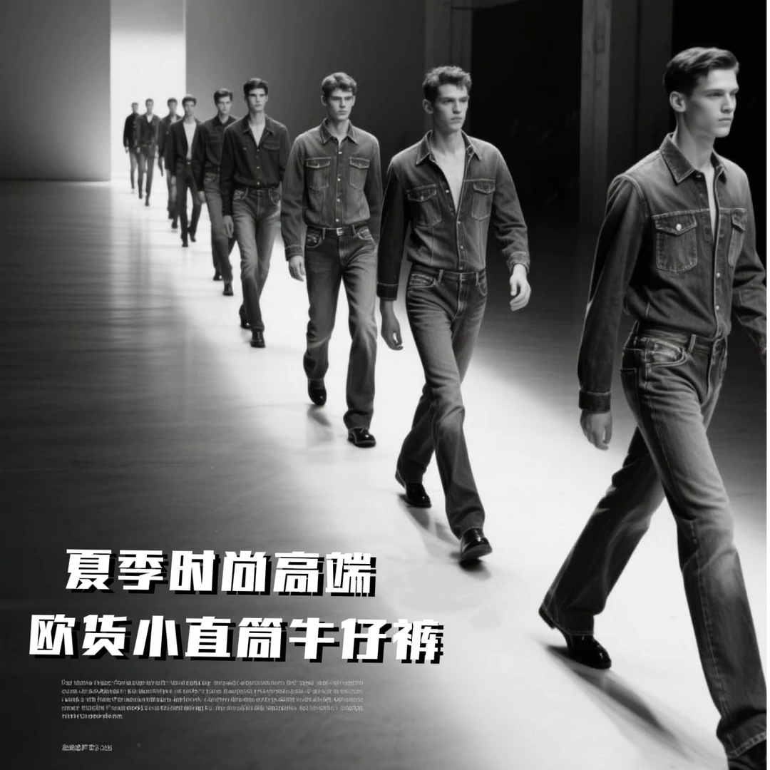 9号【黑驴】3886黑牛欧货2025年新款修身休闲潮流牛仔裤小直筒裤