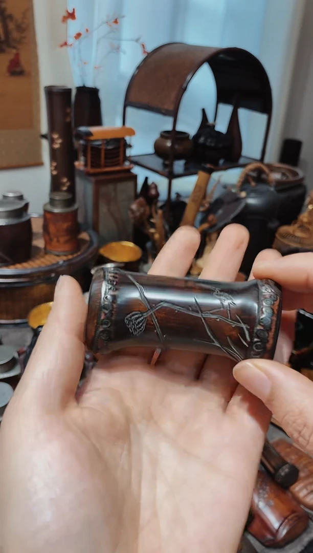 松***?老竹子精品雕刻笔搁