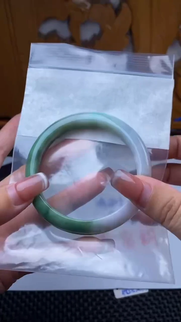 未镶嵌定制翡翠15号 手镯毛货需精细抛光59.8圈口