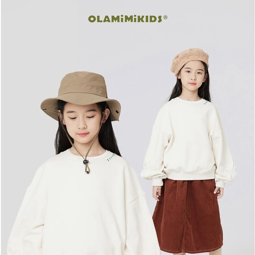 OLAMIMI定制亲子特色甜美长袖秋季休闲百搭卫衣女童上衣宽松儿童