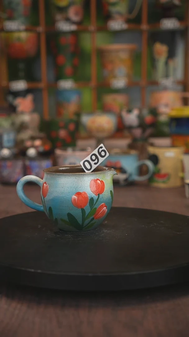 紫砂油画手绘釉下彩096