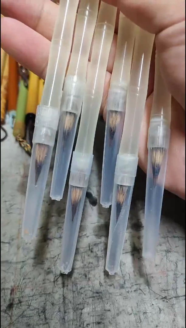 单支  仿玉石 笔杆  紫狼小楷