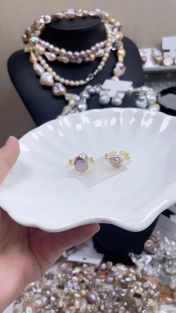 未镶嵌戒指淡水珍珠【纯恬饰品】（多样性发货发一）