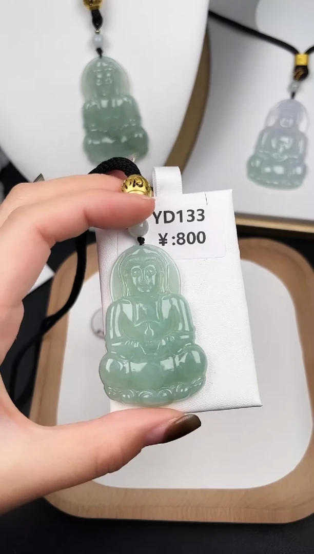 颈饰未镶嵌翡翠YD133冰绿观音