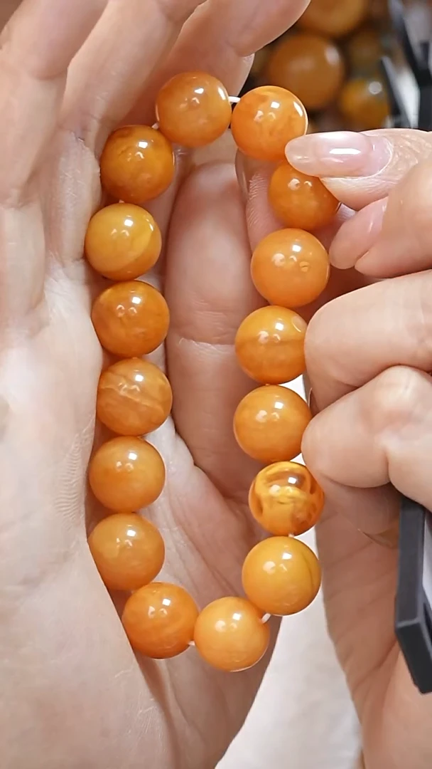 蜜蜡颈饰未镶嵌4300天然蜜蜡珠宝奇石云端妖孽妖花全部保真