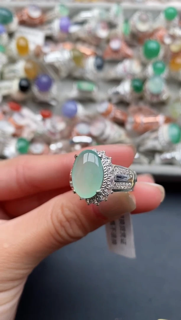 未镶嵌戒指翡翠缅甸天然A货翡翠33  6-8