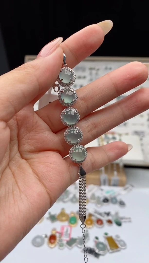 未镶嵌戒指翡翠凉**花天然A货翡翠