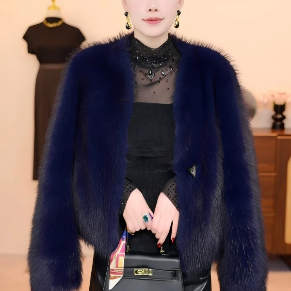 2025年冬季海宁正品爆款轻奢加厚雪兰貂外套女14256芊芊