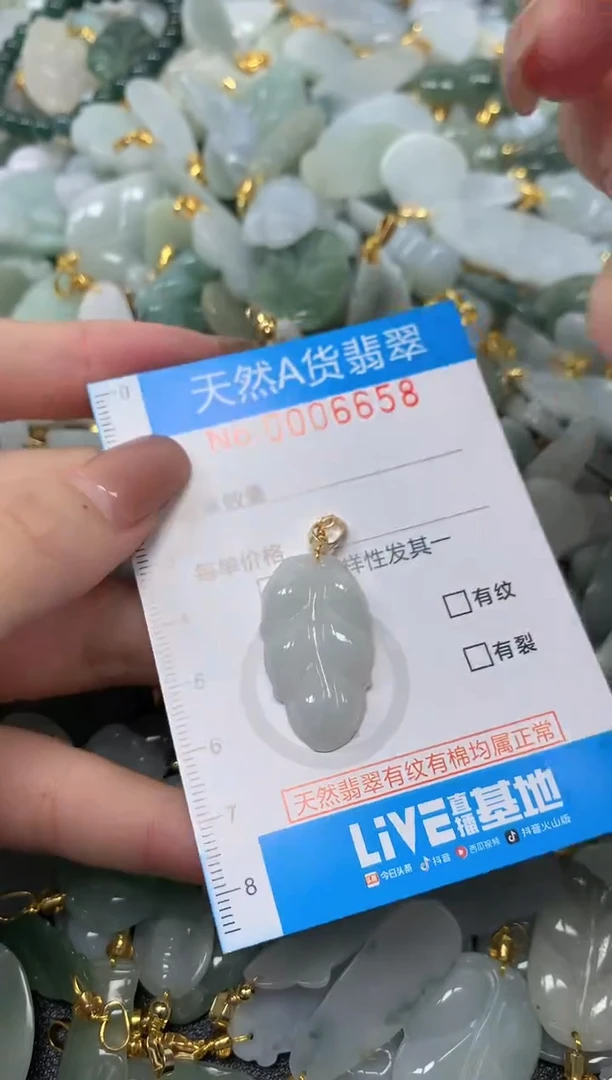 颈饰未镶嵌翡翠净货挂件-6658