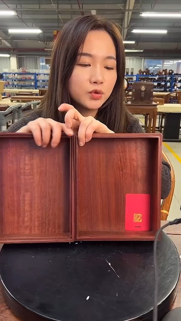木DZ1029M51红梅花绶带长方盒