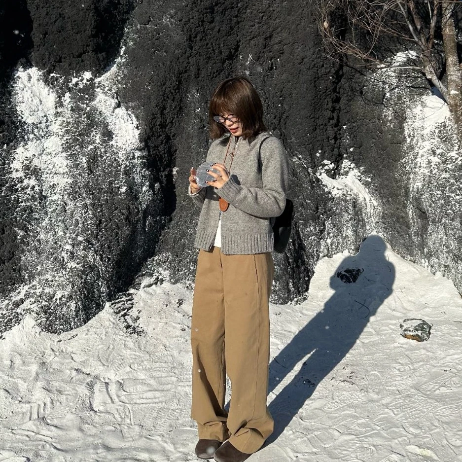 【NO退NO换】Our2【小廓感茧型裤】设计师款四季复古休闲裤【B7437】