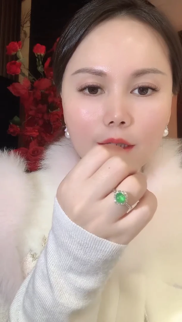 18K金镶嵌戒指翡翠C78