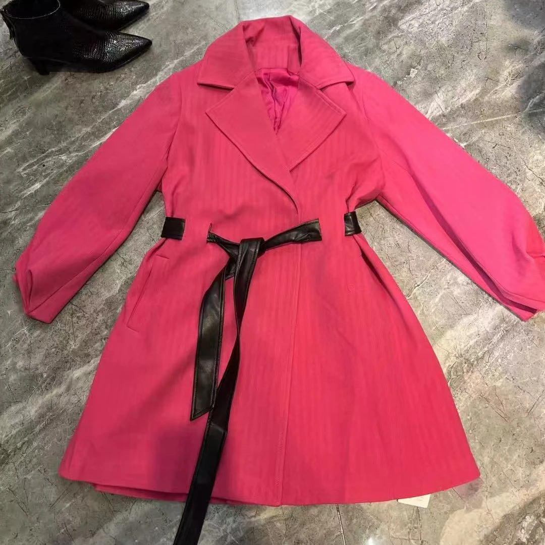 X百搭玫红色外套831-1